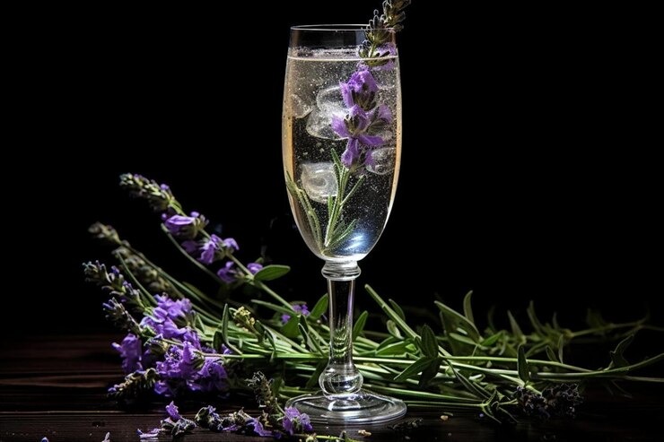 Drink de Lavanda com Espumante