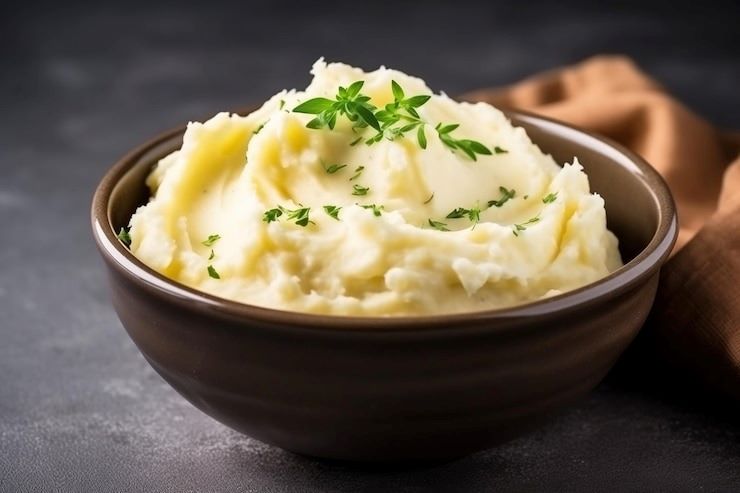 purê de batata com ervas sem leite e sem manteiga