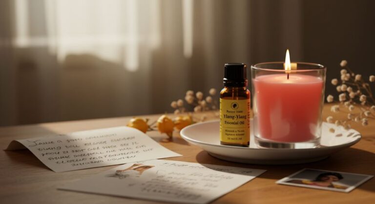 ✨ Ritual de Gratidão. ✨ Ritual de Gratidão com Velas Cor-de-Rosa e Óleo de Ylang-Ylang para Fortalecer Laços Afetivos