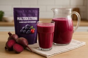 Vitamina de beterraba com Maltodextrina de Açaí com Guaraná e leite Vegetal. Receita, Benefícios e Como Tomar