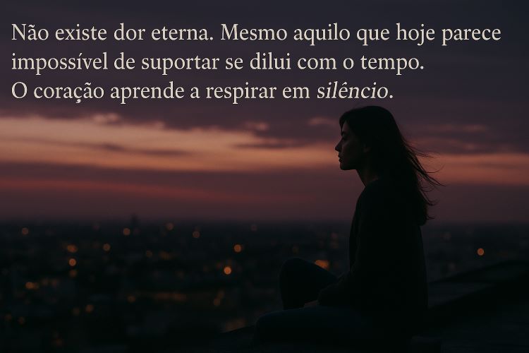O Coração Aprende em Silêncio - Capítulo 2. A vida, com sua sabedoria silenciosa, vai dissolvendo o peso que hoje parece insuportável.