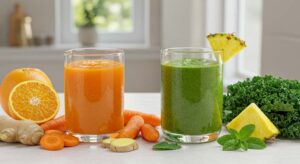 Bebida Matinal com 3 Ingredientes. Duas Receitas Naturais que Podem Ajudar a Reduzir a Barriga contribuindo para uma rotina mais saudável.