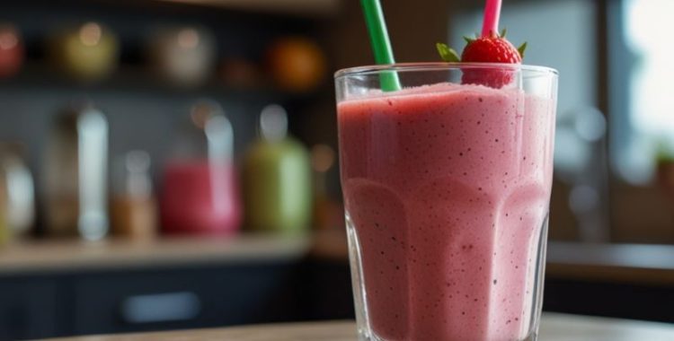 Hoje eu fiz diferente (e quase acabei com o estoque! 😅) e denominei-o de Pink Power: Beetroot Energizer Smoothie