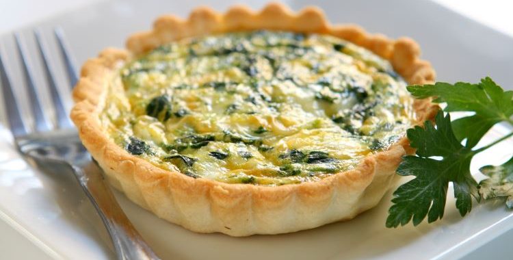 deliciosa receita de quiche funcional de espinafre