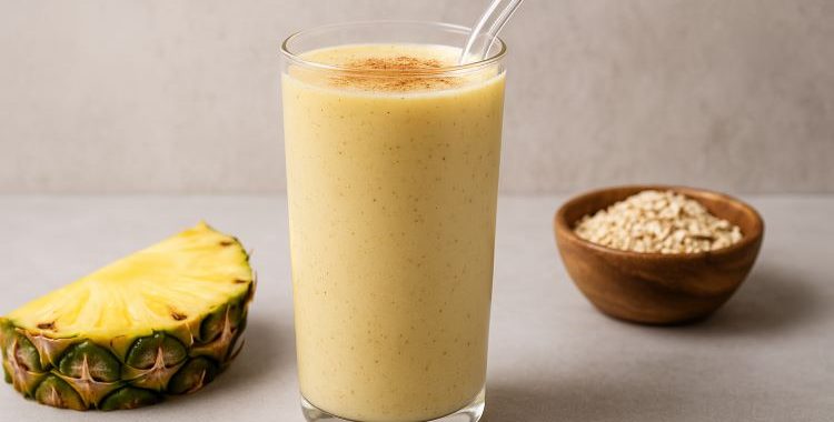 Shake Proteico com Abacaxi e Aveia para Ganho de Massa Muscular e Mais Energia. uma maneira prática e deliciosa de nutrir o corpo